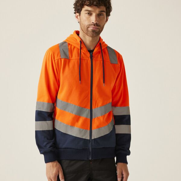Pro hi-vis full zip hoodie Thumbnail